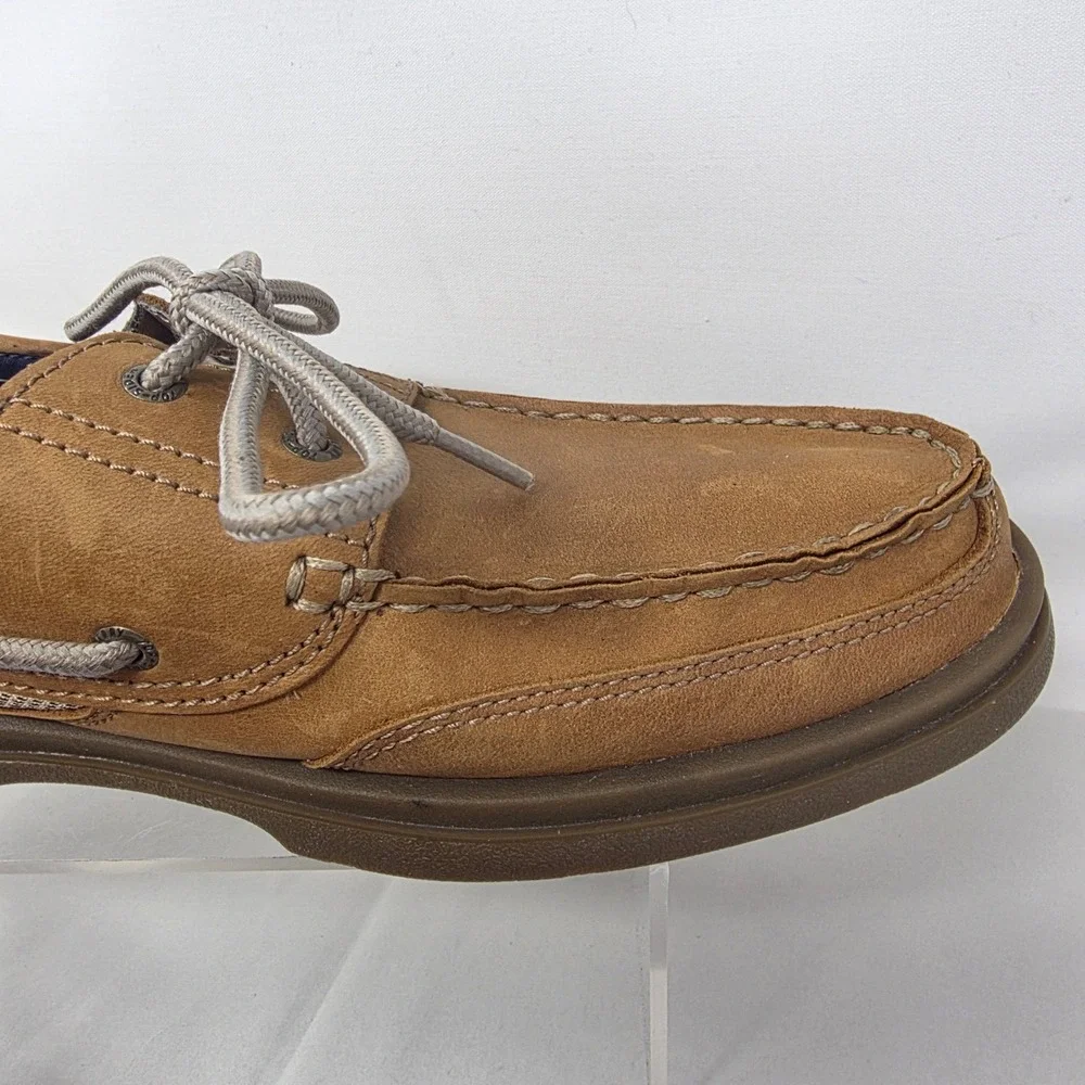 Sperry Top-Sider Billfish Boat Shoes Mens 11M Tan Leather Mesh Loafers Good